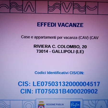 מלון דירות Ammiraglia Baia גאליפולי